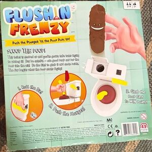 2018 Flushin' Frenzy Mattel Toilet Poop Board Game For Kids 🌟 NEW & SEALED!